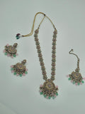 Elegant Long Kundan necklace set with Multi color meenakari - BelleNoor