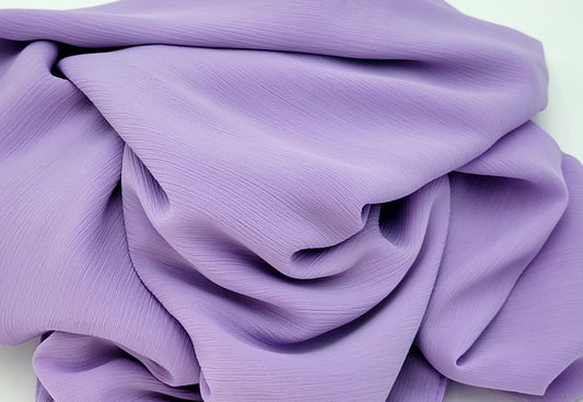 BelleNoor light purple crepe chiffon hijab with a soft textured finish and elegant drape for versatile styling
